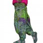 Multi Color Green Harem Print Pants Baggy Genie Trouser Jumpsuit Boho Gypsy