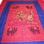 Indian Fitted Sheets Embroidered Wall Hanging Bed Cover Tapestry Throw coverlet