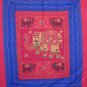 Indian Fitted Sheets Embroidered Wall Hanging Bed Cover Tapestry Throw coverlet