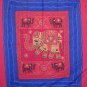 Indian Fitted Sheets Embroidered Wall Hanging Bed Cover Tapestry Throw coverlet