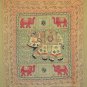 Decor Antique Indian Bedspread Embroidered Wall Hanging Bed Cover Tapestry Throw