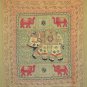 Decor Antique Indian Bedspread Embroidered Wall Hanging Bed Cover Tapestry Throw