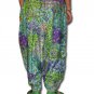 Green Designer Harem Floral Print Pants Baggy Genie Trouser Jumpsuit Boho Gypsy