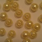 5 Yellow Resin Beads 8mm