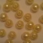 5 Yellow Resin Beads 8mm