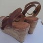 Born Slingbacks Wedge Platform Ankle Strap 9M US / 40.5 EU Multi Color Striped