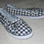 AIR WALK Sneakers Boat Shoes Black & White Canvas 8.5 EUC