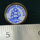 Vintage Brass Shipyard Golf Club - Hilton Head - 1" Metal Golf Ball Marker