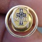 Vintage 10k GF CMH Christian Religious Cross Crucifx Tie tack pin