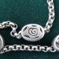 Signed Bocco Sterling Silver Abstract Sea Charms Bracelet 7" Long 12.5g