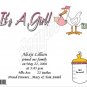 20 Personalized 1.55 oz Candy Wrappers -Stork! It's a Girl