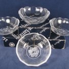 VAL SAINT LAMBERT Set of 4 GARDENIA Brussels Crystal Glass Candy Dish Bowl 6" Fast Free Ship