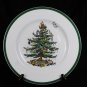 SPODE Christmas Tree 1 Tidbit Snack Serving Tray Gold Handle 10 3/4" NEW England Fast Free Ship