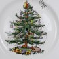 SPODE Christmas Tree 1 Tidbit Snack Serving Tray Gold Handle 10 3/4" NEW England Fast Free Ship