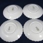 ROYAL DOULTON Set 4 Saucers CLOVELLY Floral Fine China Made in England 6" Fast Free Ship