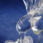 Hand Blown Clear Art Glass Baron Hummingbird Flower Figurine on Mirror Base Fast Free Ship