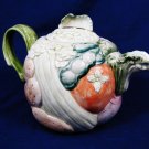 VTG 1986 FITZ & FLOYD Vegetable Garden Teapot Pitcher Ceramic 1 1/4 QT Fast Free Ship VTG 1986 FITZ & FLOYD Vegetable Garden Teapot Pitcher Ceramic 1 1/4 QT Fast Free Ship