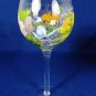 HOME ESSENTIALS Laurel Hill Set 3 Wine Glass Goblets Floral Butterfly Motif Fast Free Ship