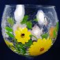HOME ESSENTIALS Laurel Hill Set 3 Wine Glass Goblets Floral Butterfly Motif Fast Free Ship