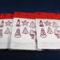 1979 STITCHERY SHAPES Set of 3 Pack It's Christmas Time in Red Refiller Package Fast Free Ship