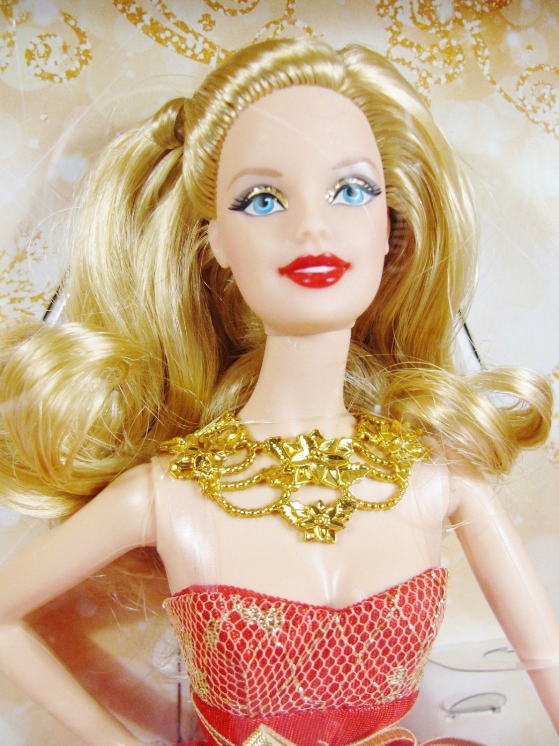 Nrfb 2014 Holiday Christmas Blonde Barbie Doll Collector Mattel Inc 