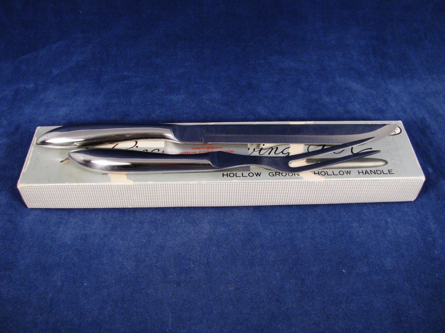 VTG 1970's Made in Japan 2 Piece Carving Set Stainless Steel w