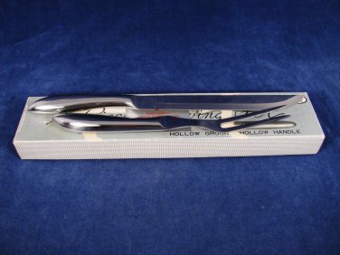 VTG 1970's Made in Japan 2 Piece Carving Set Stainless Steel w/ Original Box Fast Free Ship