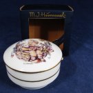 M J HUMMEL Spring Basket White Porcelain Trinket Box Made in Germany NEW Fast Free Ship