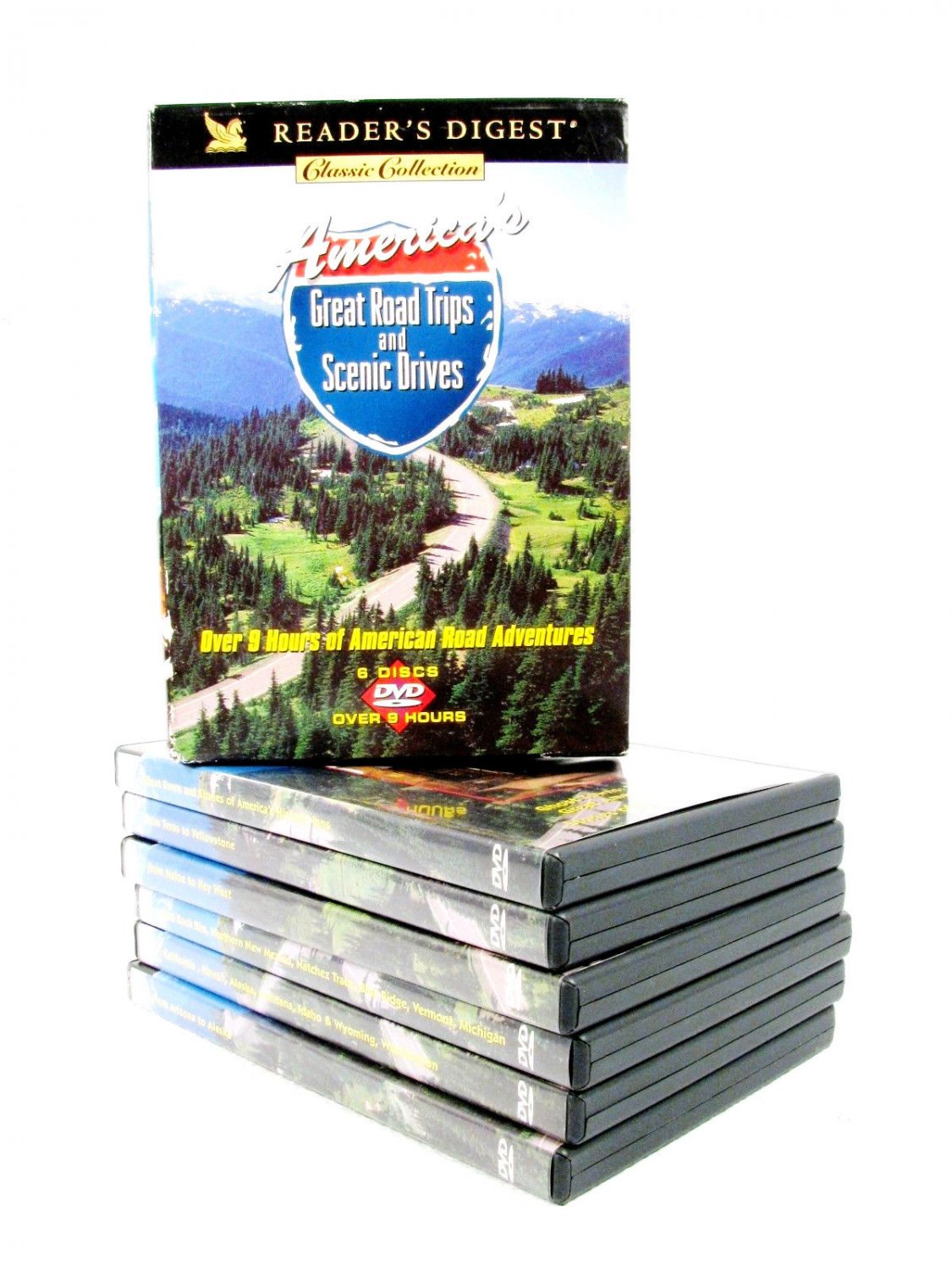 READER'S DIGEST America's Great Road Trips & Scenic  Drives 6 Discs DVD Set Case Fast Free Ship