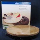 TRUDEAU Cheese Serving Set Wood Cheese Board 3 Stainless Steel Knives 1 Fork NEW Fast Free Ship