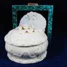 POTPOURRI Designs Porcelain Round Covered Box Rose Design White Fast Free Ship POTPOURRI Designs Porcelain Round Covered Box Rose Design White Fast Free Ship