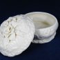 POTPOURRI Designs Porcelain Round Covered Box Rose Design White Fast Free Ship