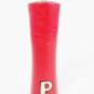 Set of 2 Handpainted Retro Red Wood Salt Shaker & Pepper Mill 8" Fast Free Ship