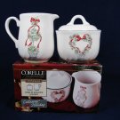 CORELLE COORDINATES Callaway Holiday Sugar Creamer Set IVY Topiary Lidded NIB Fast Free Ship CORELLE COORDINATES Callaway Holiday Sugar Creamer Set IVY Topiary Lidded NIB Fast Free Ship