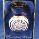 KINGSBRIDGE Int'l My Treasure Porcelain Purse Trinket 24 Karat Gold Trimmed Fast Free Ship KINGSBRIDGE Int'l My Treasure Porcelain Purse Trinket 24 Karat Gold Trimmed Fast Free Ship
