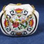 KINGSBRIDGE Int'l My Treasure Porcelain Purse Trinket 24 Karat Gold Trimmed Fast Free Ship