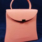 Pink Mini Purse Style Handbag Jewelry Case w/ Mirror 3 Fold Snap Closure Fast Free Ship