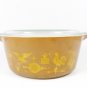 Mid Century PYREX Americana Lidded Large Casserole Dish Brown Gold 2 1/2" Qt Fast Free Ship