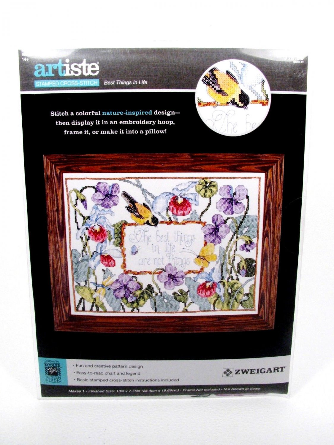 ZWEIGART ARTISTE Stamped Cross Stitch Best Things in Life Floral Fast