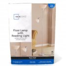 Mainstays 3 Way Switch Floor Lamp w/ Reading Light Silver Finish 6 Ft NEW in Box Fast Free Ship Mainstays 3 Way Switch Floor Lamp w/ Reading Light Silver Finish 6 Ft NEW in Box Fast Free Ship