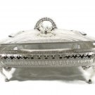 Mayell & Co Stainless Steel Glass Double Buffet Server Warmer Catering Dish Tray FREE SHIP