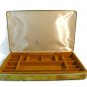 Mele Brown Cream Jewelry Earrings Ring Storage Hard Case Box Oganizer Travel Fast Free Ship