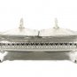 Mayell & Co Stainless Steel Glass Double Buffet Server Warmer Catering Dish Tray FREE SHIP