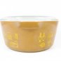 Mid Century PYREX Americana Lidded Large Casserole Dish Brown Gold 2 1/2" Qt Fast Free Ship