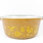 Mid Century PYREX Americana Lidded Large Casserole Dish Brown Gold 2 1/2" Qt Fast Free Ship