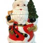SANTA CLAUS Storage Christmas 11 1/4" Cookie Jar Painted Ceramic w/ Original Box Fast Free Ship