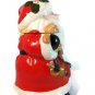 SANTA CLAUS Storage Christmas 11 1/4" Cookie Jar Painted Ceramic w/ Original Box Fast Free Ship