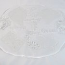 Studio Nova Normandy Oval Glass Cheese Platter Clear Frosted 16 1/4" Germany Fast Free Ship