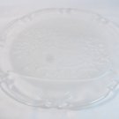 Mikasa Frosted Glass Round Serving Hostess Dish Platter 15" Santa Sleigh Retired Fast Free Ship