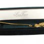 Godinger Nutcracker Candle Snuffer Gold Plated w/ Green Velvet Case 10 1/2"